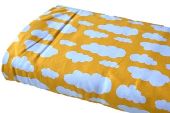 Yellow Clouds Fabric